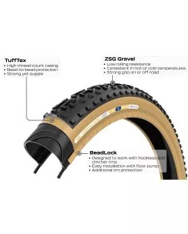 Reifen Panaracer 45-622 ( 700x45 ) GRAVELKING EXT TLR schwarz - braun