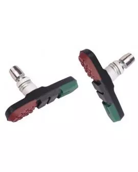 Bremsschuhe ALHONGA V-Brake 3-farbig Satz: 4 Stk auf Karte