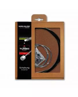 Schaltzug Set NIRO-GLIDE schwarz Hülle / Züge / Endkappen