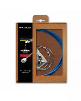 Schaltzug Set NIRO-GLIDE blau Hülle / Züge / Endkappen