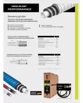 Schaltzug Set NIRO-GLIDE weiß Hülle / Züge / Endkappen
