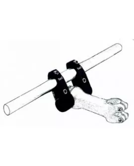 Vorbau Doppelklemm Adapter Alu schwarz