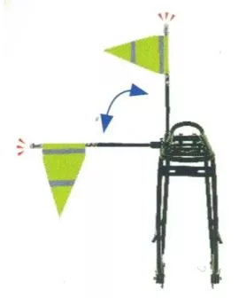 GPT Abstandsfahne M-WAVE 380 mm gelb