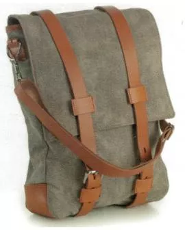 Tasche SMG Dallas Gepäckträger Leder - Kanvas brandy braun mit Riemen