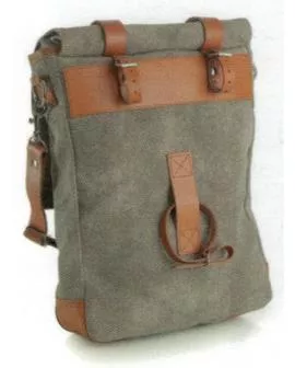 Tasche SMG Dallas Gepäckträger Leder - Kanvas brandy braun mit Riemen
