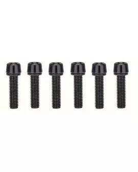 Schrauben ISK M5 x 18 Edelstahl schwarz eloxiert Set: 6 Stück