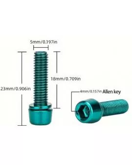 Schrauben ISK M5 x 18 Edelstahl rot eloxiert Set: 6 Stück