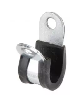 Rahmen Schelle 20 mm Stahl mit Gummi Einlage