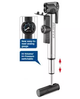 Pumpe Mini BETO CLD-037G Aluminium mit Manometer