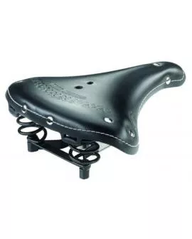 Sattel SMG  OXFORD CLUB schwarz mit Federn ECHTLEDER