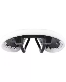 Sattel Trekking - Single Speed weiß mit Nieten