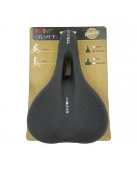 Sattel POINT Trekking GEL mit Aussparung schwarz 270 x 190 mm