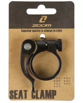 Sattel Klemmschelle ZOOM 31,8 schwarz mit SS