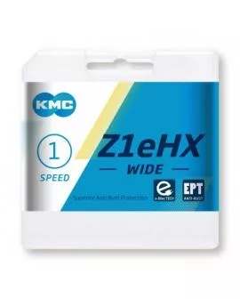 Kette KMC Z1eHX WIDE 1/2 x 3 /32 silber für Elektroräder