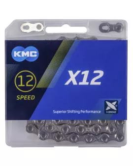Kette KMC X12 126 Glieder schwarz / silber
