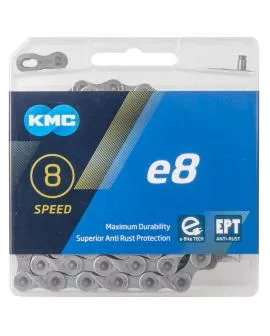 Kette KMC 8-fach E-BIKE e8 EPT 122 Glieder 1/x3/32 silber