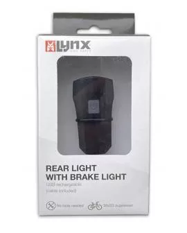 Rücklicht LYNX Akku - USB mit Bremslicht Funktion
