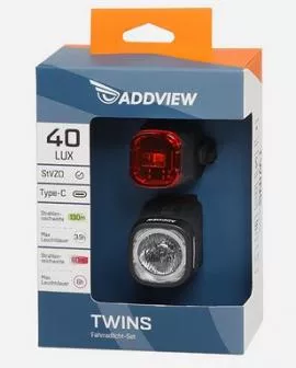 Lampenset ADDVIEW Akku USB 40 LUX Twins STVZO