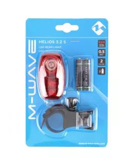 Batterie Rücklicht M-WAVE mit Halter für Sattelstütze