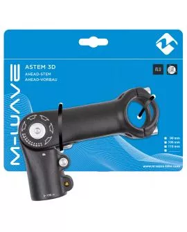 Vorbau M-WAVE A-Head verstellbar 1 1/8 - 90 schwarz Lenker 31,8