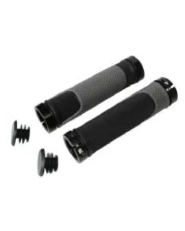 Griffe MTB doppelte Klemmung 130 / 130 schwarz - grau