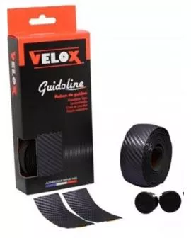 Lenkerband VELOX  Karbon schwarz  Paar mit Endbändern + Stopfen
