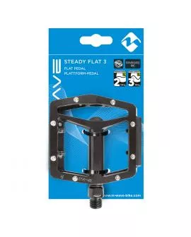 Pedal M-WAVE 9/16 Plattform Aluminium schwarz mit Reflektoren