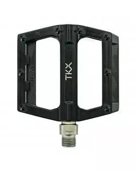 Pedal TKX Plattform mit Pins Aluminium CNC schwarz CroMo Achse