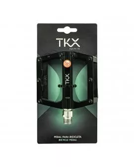 Pedal TKX Plattform mit Pins Aluminium CNC schwarz CroMo Achse