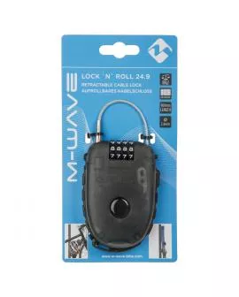Zahlen Kabelschloss aufrollbar 900 x2,4 mm Kabel 4 Zahlenscheiben