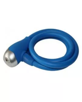 Schloss Spiralkabel Schlüssel 12 x 1200 mm Silikon blau