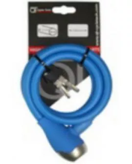 Schloss Spiralkabel Schlüssel 12 x 1200 mm Silikon blau