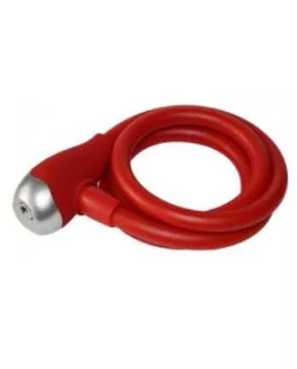 Schloss Spiralkabel Schlüssel 12 x 1200 mm Silikon rot