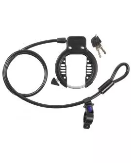 Schloss M-WAVE Rahmen XL mit Kabel 1500 mm schwarz