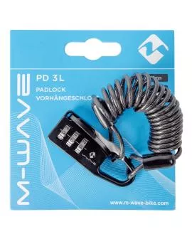 Schloss M-WAVE Kabel Zahlen Mini 3 x 1200 schwarz