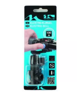Glocke elektronisch M-WAVE 120db für Lenker 22,2 - 31,8 incl. Batterie