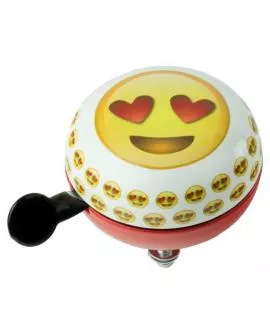 Glocke WIDEK Ding-Dong Emoticon Heart Eyes 80 mm auf Karte
