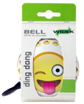 Glocke WIDEK Ding-Dong Emoticon Crazy 80 mm auf Karte