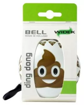 Glocke WIDEK Ding-Dong Emoticon  Poo 80 mm auf Karte