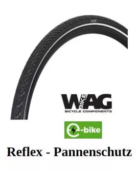 Reifen WAG 37-622 ( 700x35) Reflex - Pannenschutz schwarz