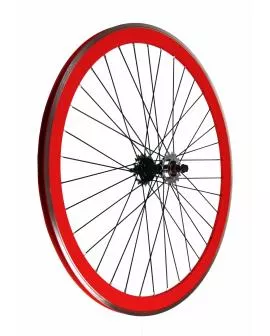 Laufrad Satz Single Speed rot 36 Loch 700 C